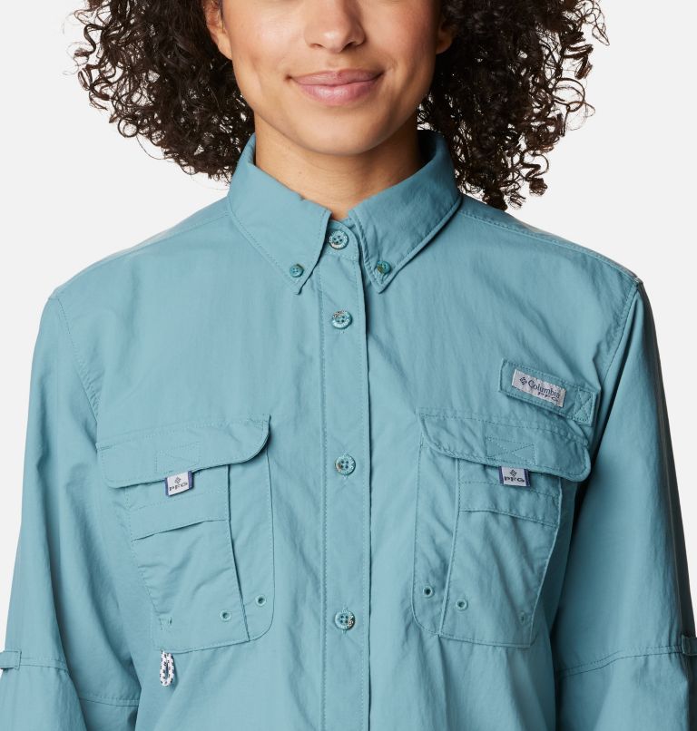Women’s PFG Bahama Long Sleeve Shirt, Color: Tranquil Teal, image 4
