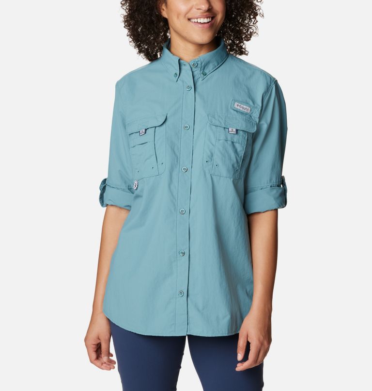 Women’s PFG Bahama Long Sleeve Shirt, Color: Tranquil Teal, image 6