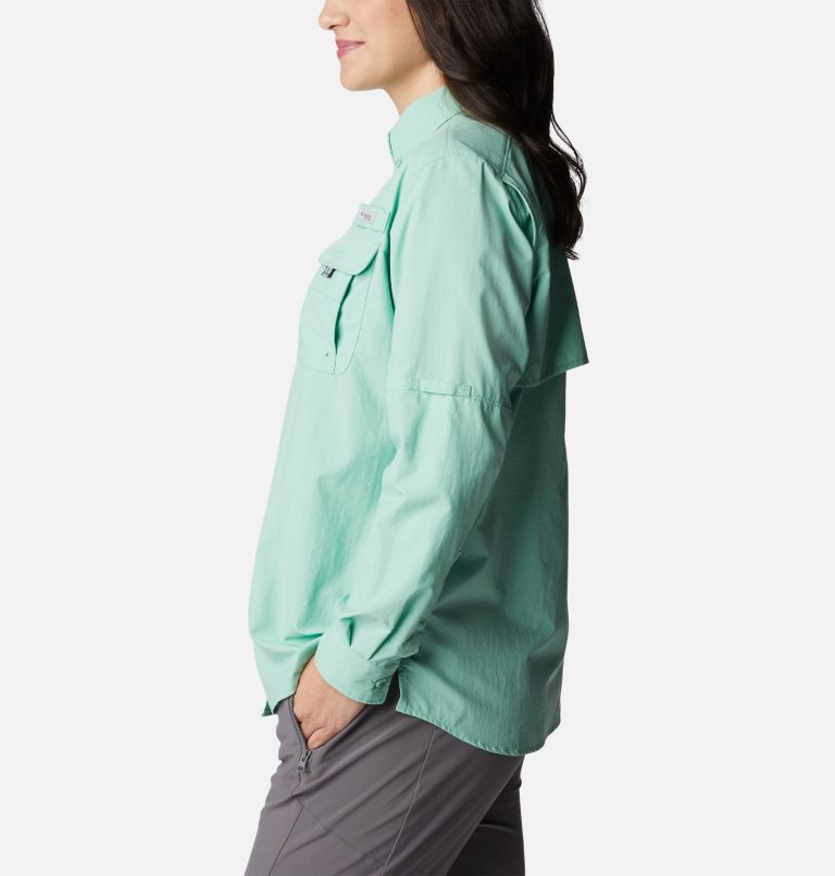 Thumbnail: Women’s PFG Bahama Long Sleeve Shirt, Color: Kelp, image 3