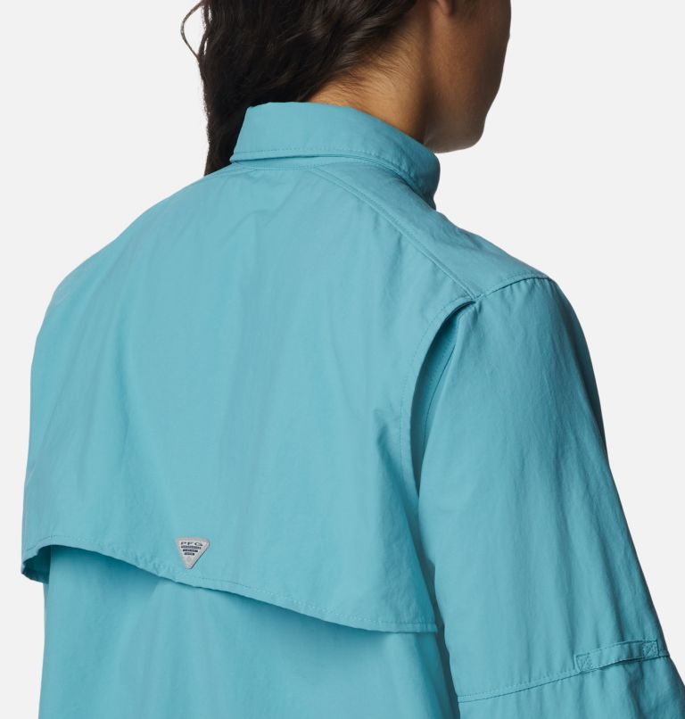 Women’s PFG Bahama Long Sleeve Shirt, Color: Sea Wave, image 5