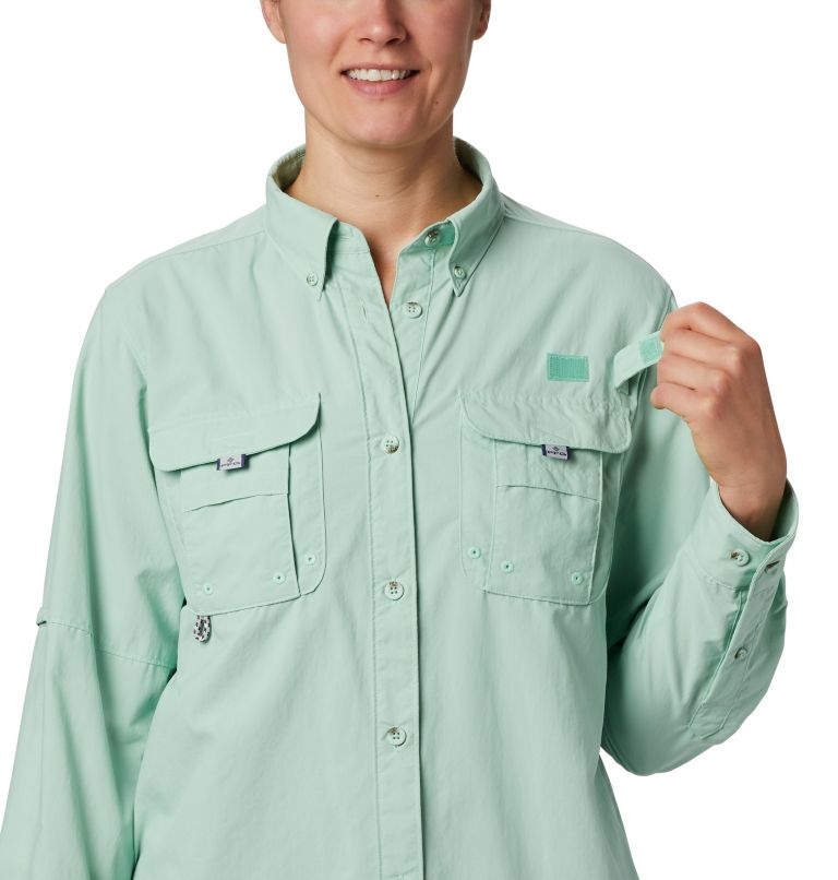 Women’s PFG Bahama Long Sleeve Shirt, Color: New Mint, image 5