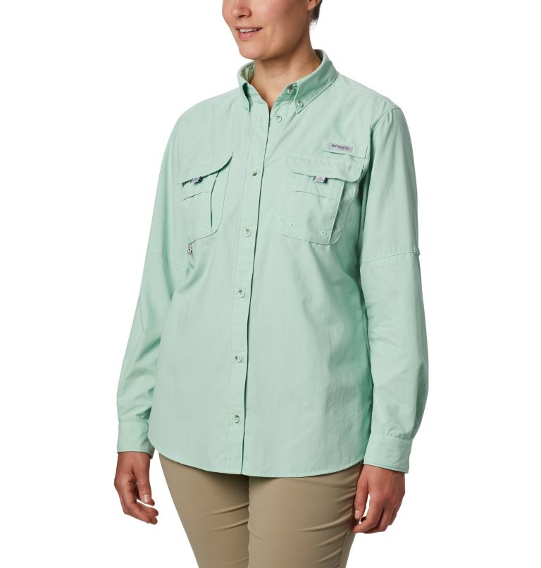 Women’s PFG Bahama Long Sleeve Shirt, Color: New Mint, image 1