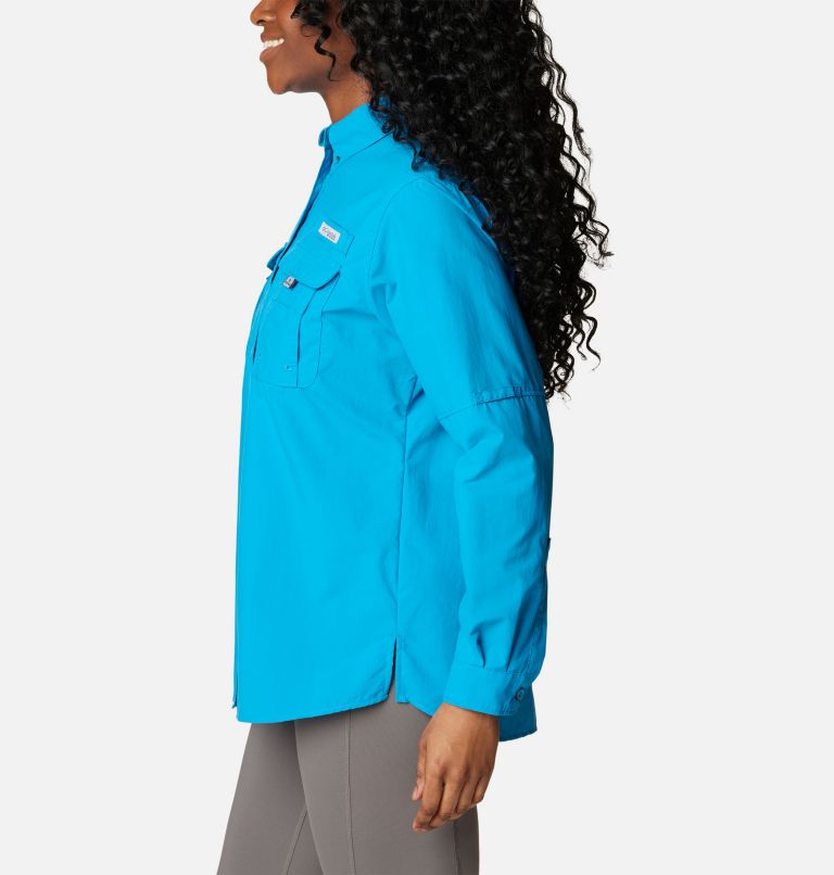Thumbnail: Women’s PFG Bahama Long Sleeve Shirt, Color: Pool, image 3
