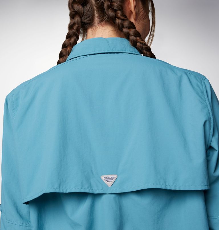 Thumbnail: Women’s PFG Bahama Long Sleeve Shirt, Color: Canyon Blue, image 6