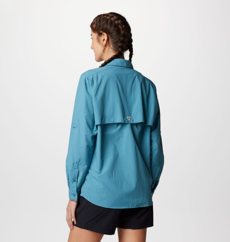 Thumbnail: Women’s PFG Bahama Long Sleeve Shirt, Color: Canyon Blue, image 2