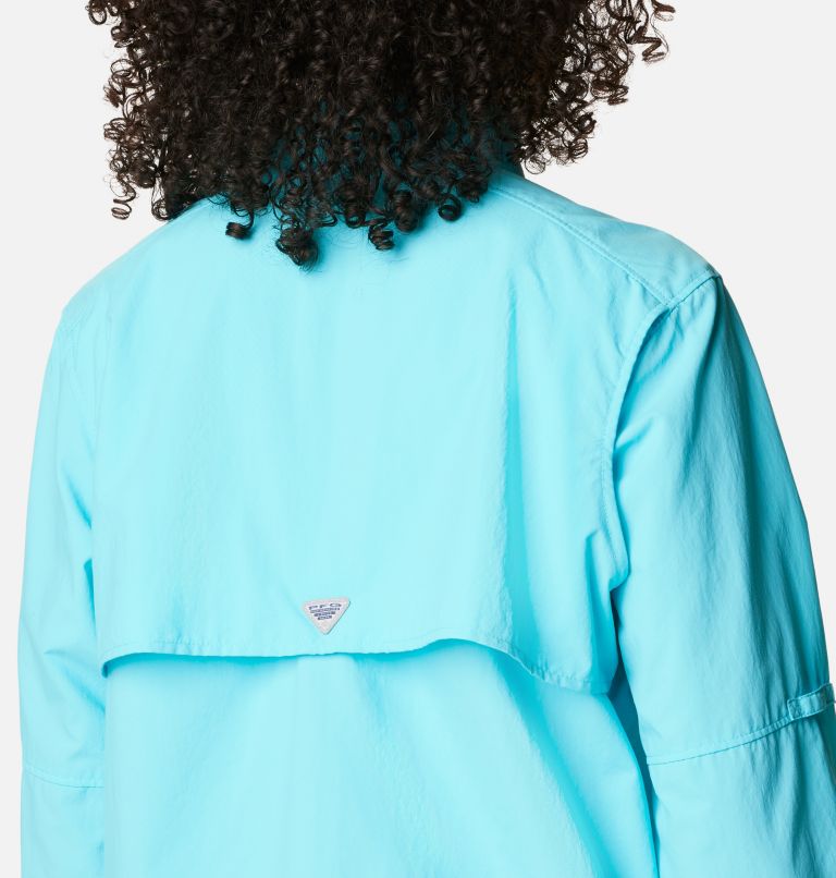 Thumbnail: Women’s PFG Bahama Long Sleeve Shirt, Color: Opal Blue, image 5