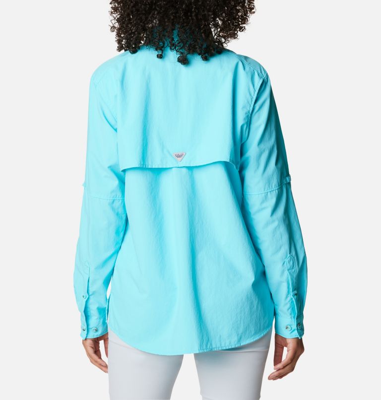 Women’s PFG Bahama Long Sleeve Shirt, Color: Opal Blue, image 2