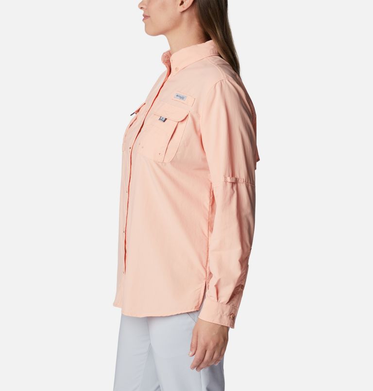 Thumbnail: Women’s PFG Bahama Long Sleeve Shirt, Color: Light Coral, image 3