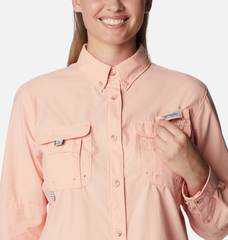 Women’s PFG Bahama Long Sleeve Shirt, Color: Light Coral, image 4