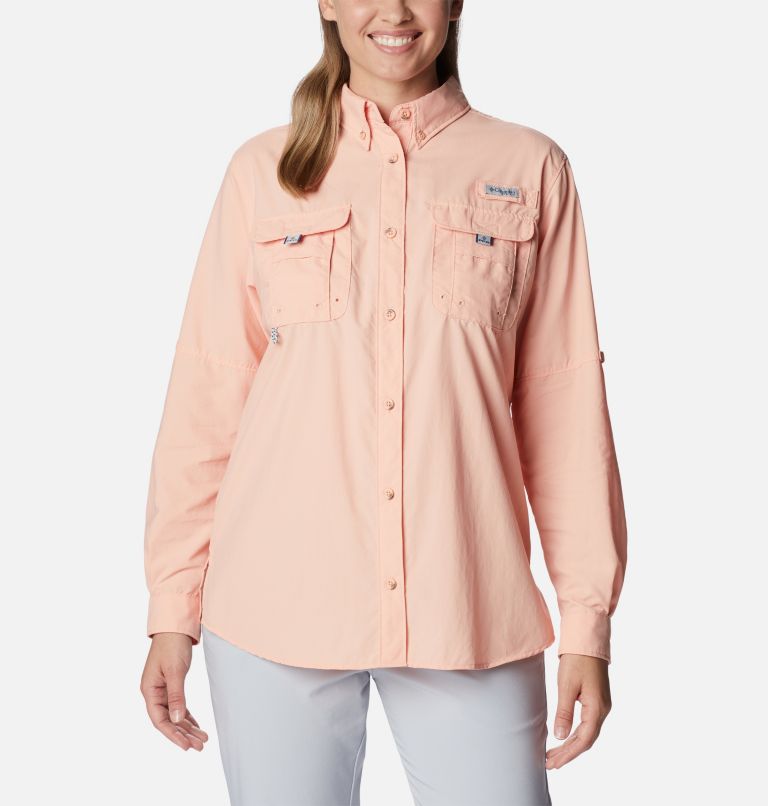 Women’s PFG Bahama Long Sleeve Shirt, Color: Light Coral, image 1