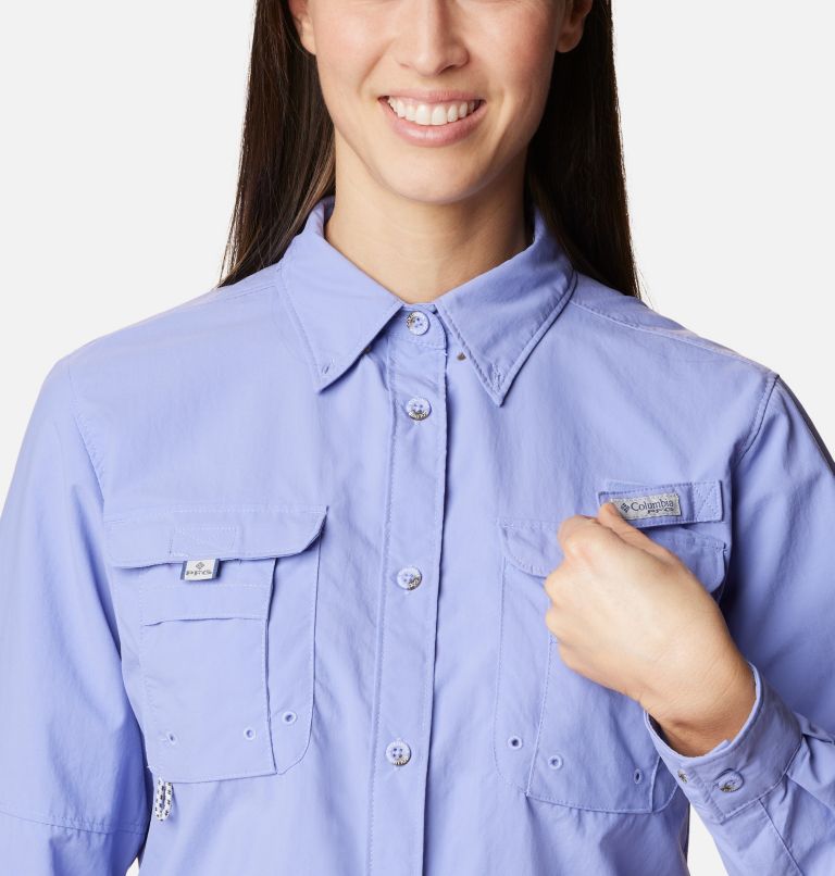 Thumbnail: Women’s PFG Bahama Long Sleeve Shirt, Color: Fairytale, image 4