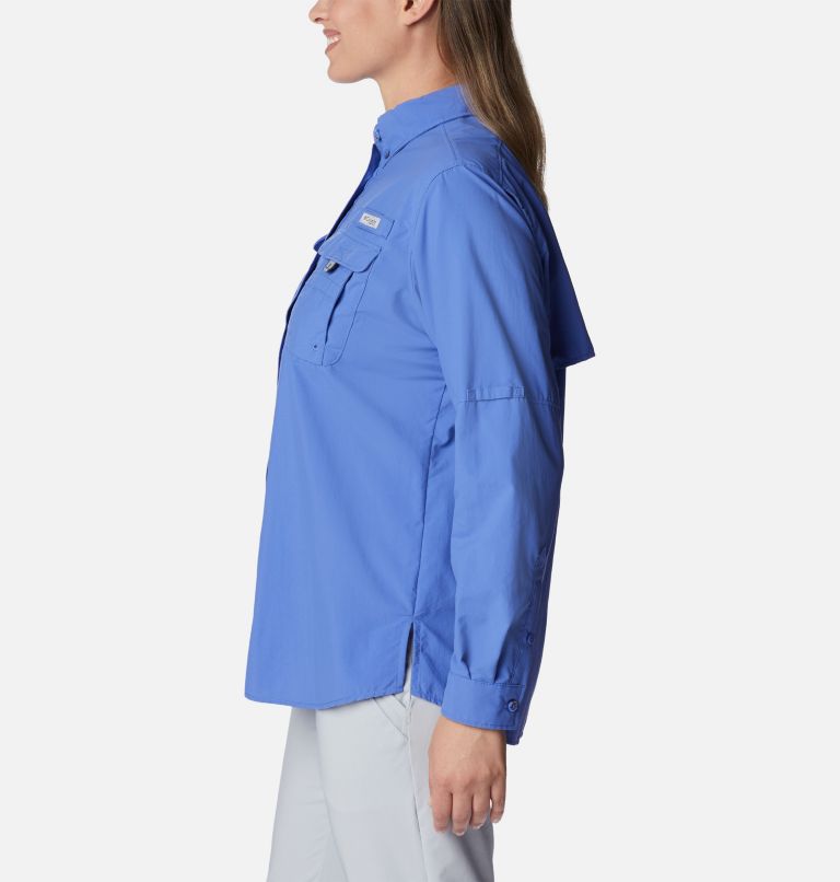 Women’s PFG Bahama Long Sleeve Shirt, Color: Violet Sea, image 3