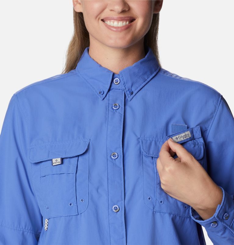 Women’s PFG Bahama Long Sleeve Shirt, Color: Violet Sea, image 4