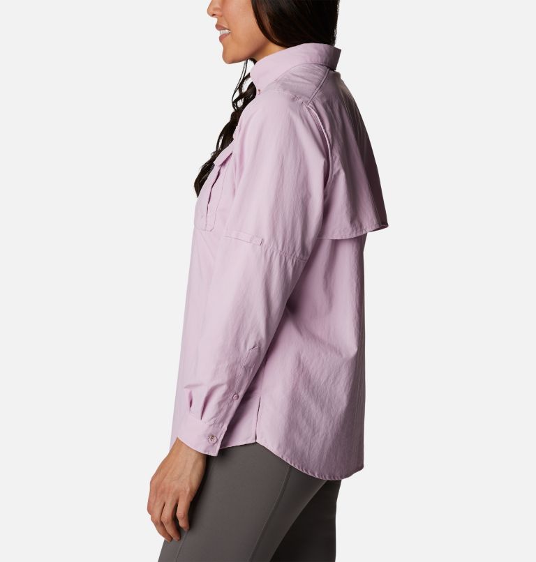 Women’s PFG Bahama Long Sleeve Shirt, Color: Aura, image 3
