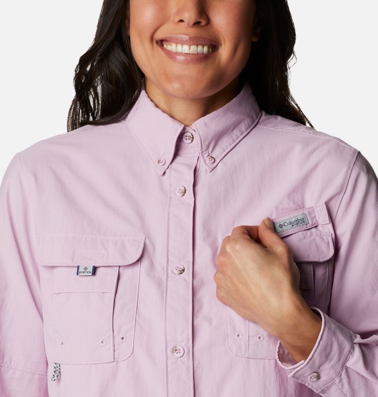Thumbnail: Women’s PFG Bahama Long Sleeve Shirt, Color: Aura, image 4