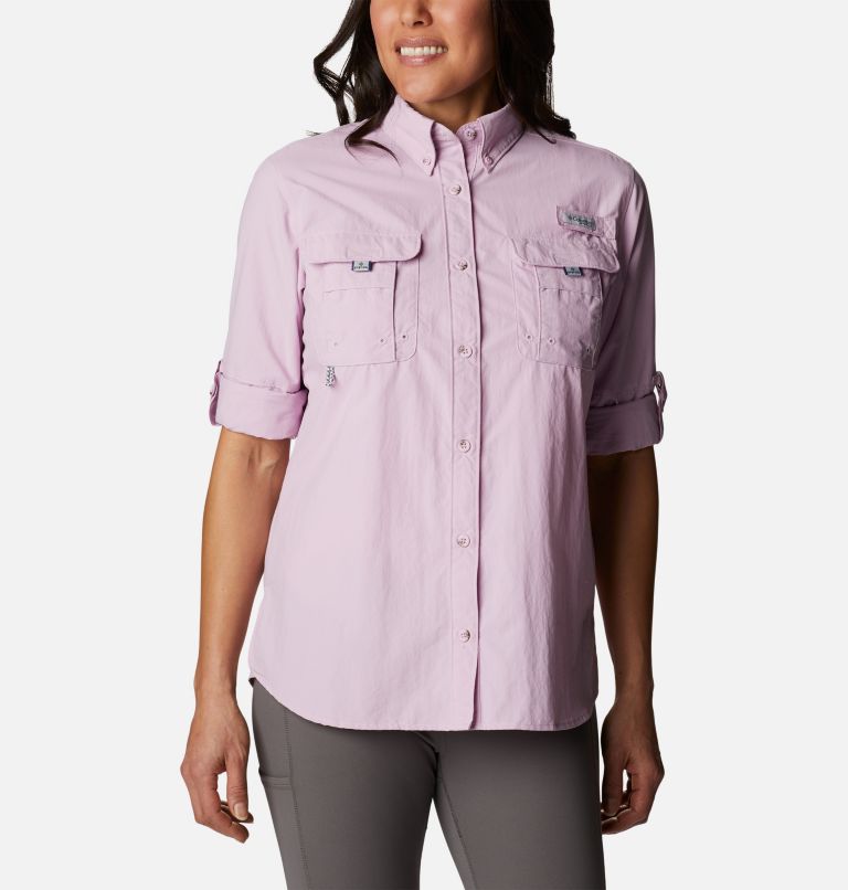 Women’s PFG Bahama Long Sleeve Shirt, Color: Aura, image 6