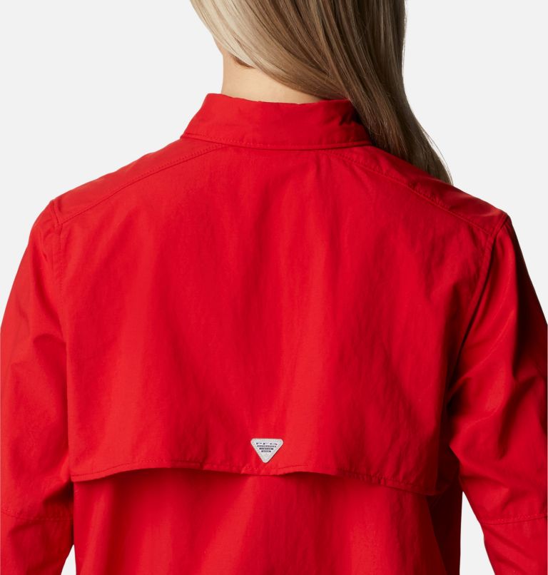 Thumbnail: Women’s PFG Bahama Long Sleeve Shirt, Color: Red Spark, image 5