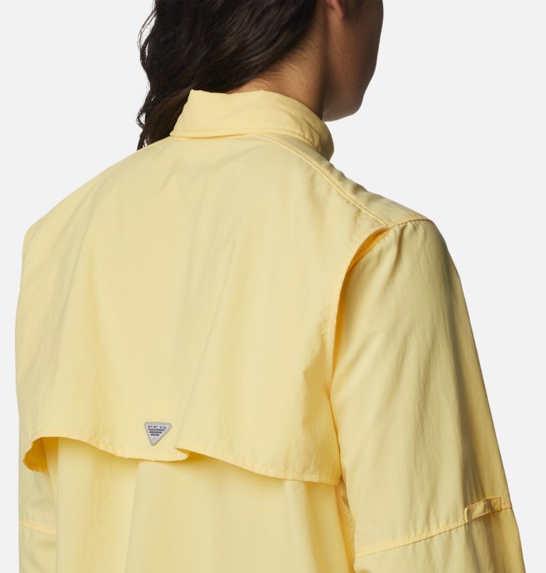 Thumbnail: Women’s PFG Bahama Long Sleeve Shirt, Color: Sweet Corn, image 5