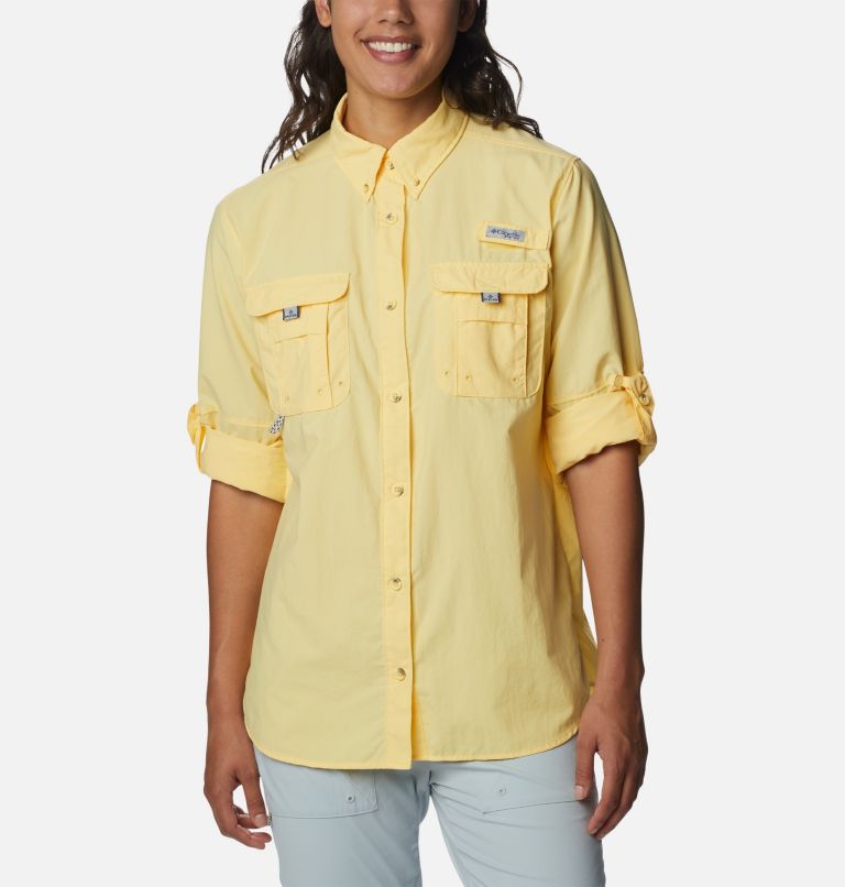 Women’s PFG Bahama Long Sleeve Shirt, Color: Sweet Corn, image 6