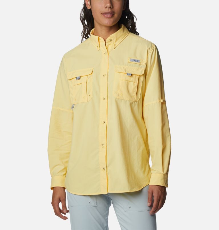 Thumbnail: Women’s PFG Bahama Long Sleeve Shirt, Color: Sweet Corn, image 1