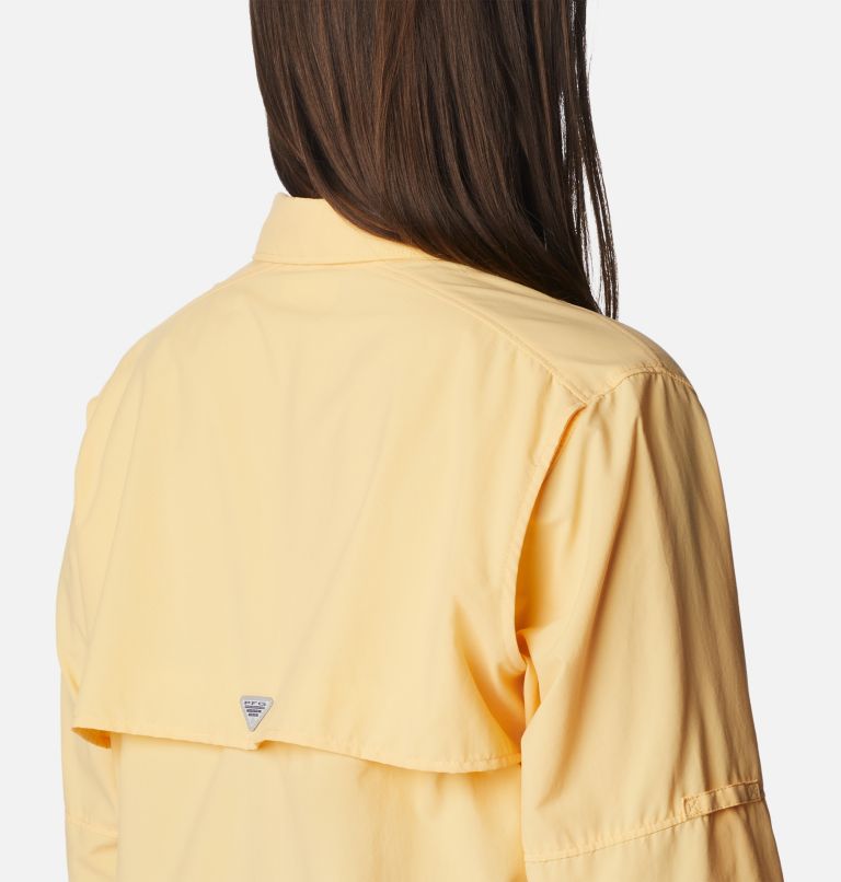 Thumbnail: Women’s PFG Bahama Long Sleeve Shirt, Color: Cocoa Butter, image 5