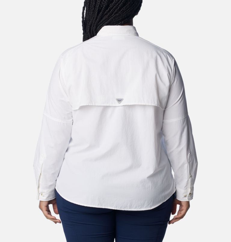 Women’s PFG Bahama Long Sleeve Shirt – Plus Size, Color: White, image 2
