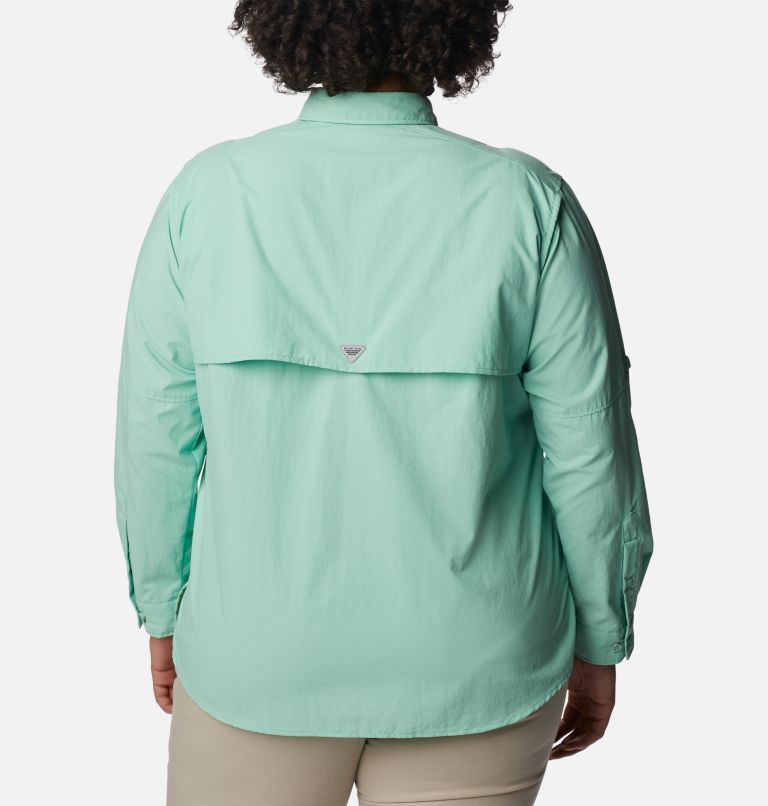 Women’s PFG Bahama Long Sleeve - Plus Size, Color: Kelp, image 2