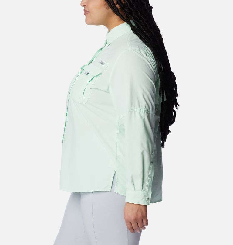 Women’s PFG Bahama Long Sleeve - Plus Size, Color: Gullfoss Green, image 3