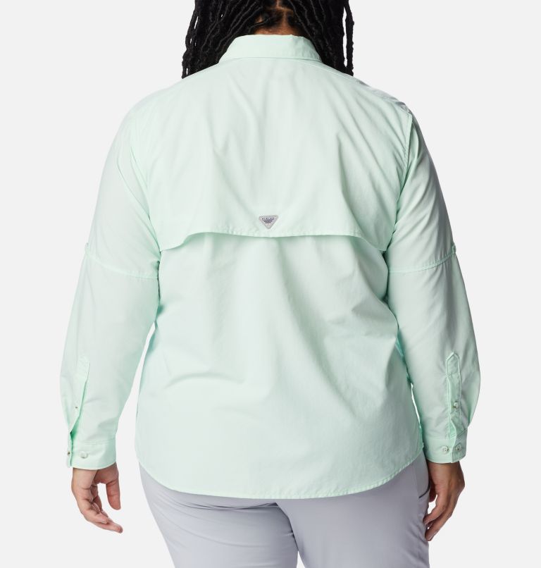 Women’s PFG Bahama Long Sleeve - Plus Size, Color: Gullfoss Green, image 2