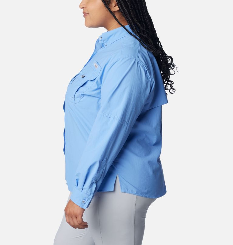 Thumbnail: Women’s PFG Bahama Long Sleeve - Plus Size, Color: White Cap, image 3