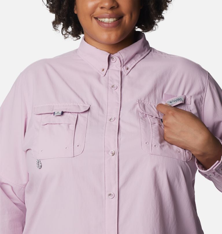 Women’s PFG Bahama Long Sleeve - Plus Size, Color: Aura, image 4