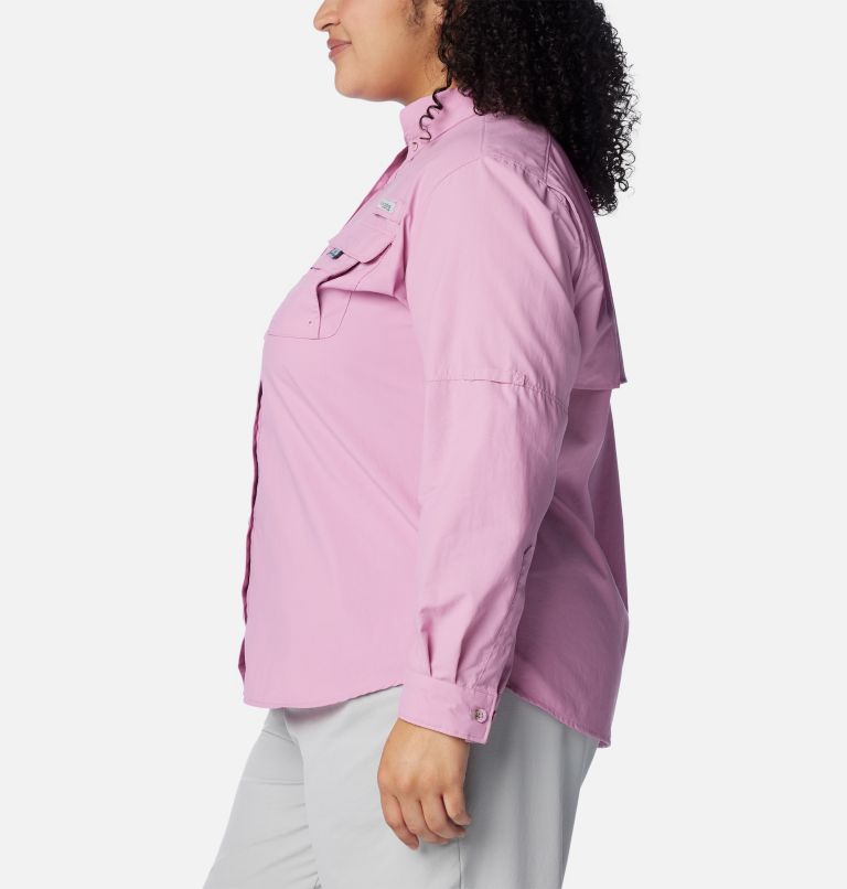 Women’s PFG Bahama Long Sleeve Shirt – Plus Size, Color: Minuet, image 3