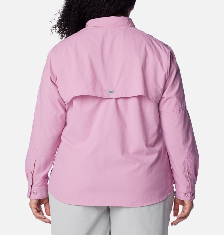 Women’s PFG Bahama Long Sleeve Shirt – Plus Size, Color: Minuet, image 2