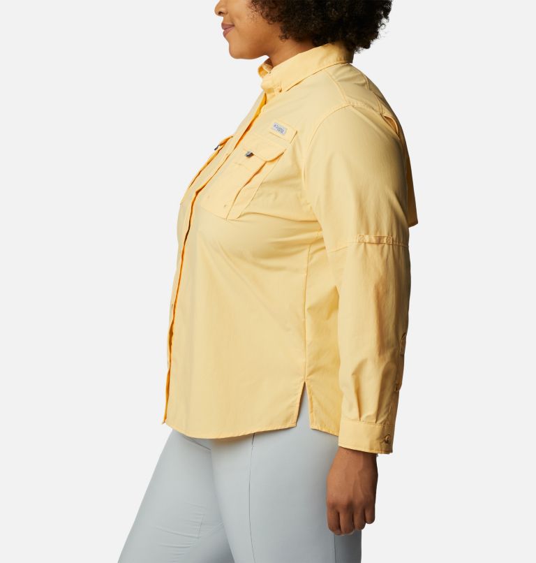 Women’s PFG Bahama Long Sleeve - Plus Size, Color: Cocoa Butter, image 3