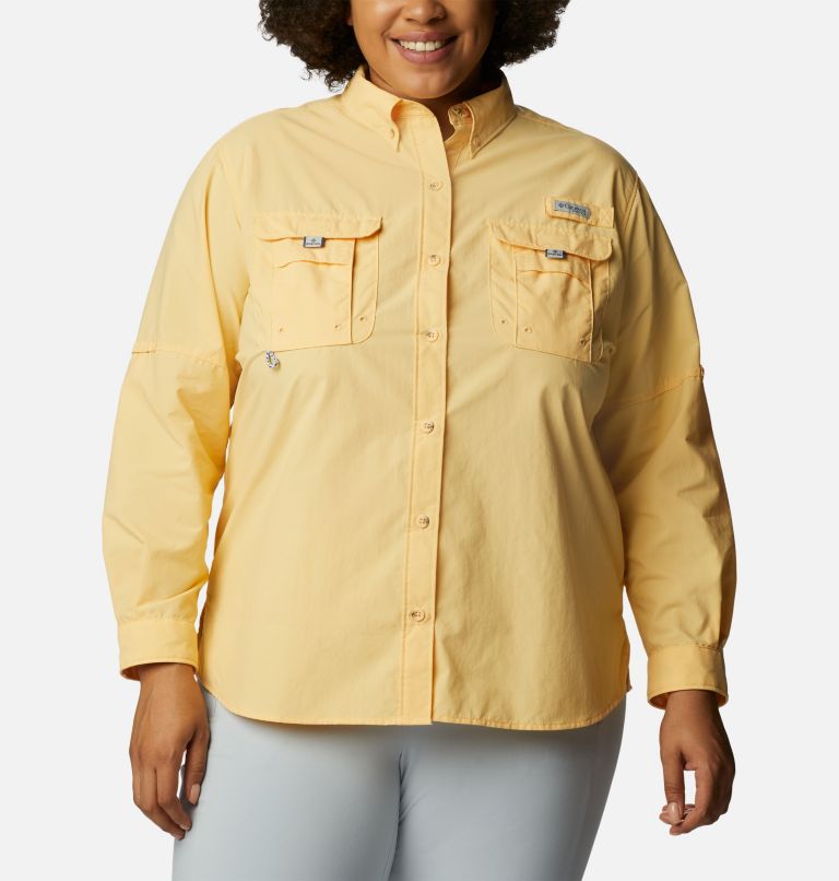 Women’s PFG Bahama Long Sleeve - Plus Size, Color: Cocoa Butter, image 1