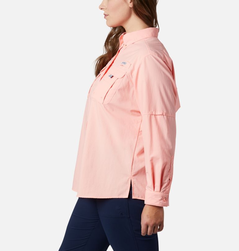 Women’s PFG Bahama Long Sleeve - Plus Size, Color: Tiki Pink, image 3