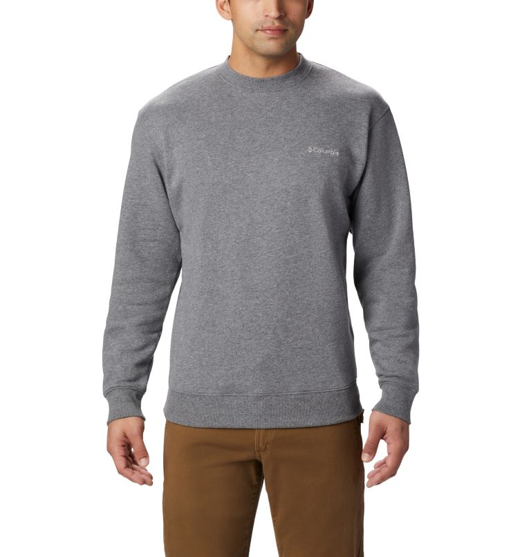 Men's Hart Mountain II Crew Sweatshirt, Color: Charcoal Heather, image 1