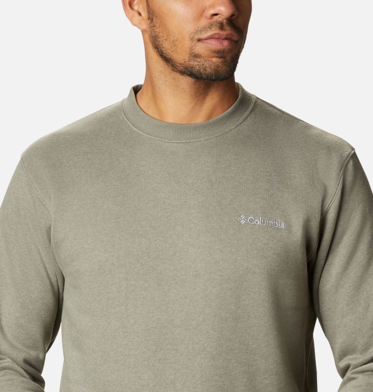 Men's Hart Mountain II Crew Sweatshirt, Color: Stone Green Heather, image 4
