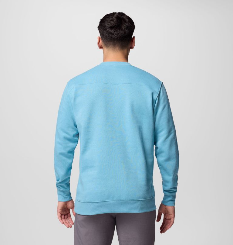 Men's Hart Mountain II Crew Sweatshirt, Color: Vintage Blue Heather, image 3