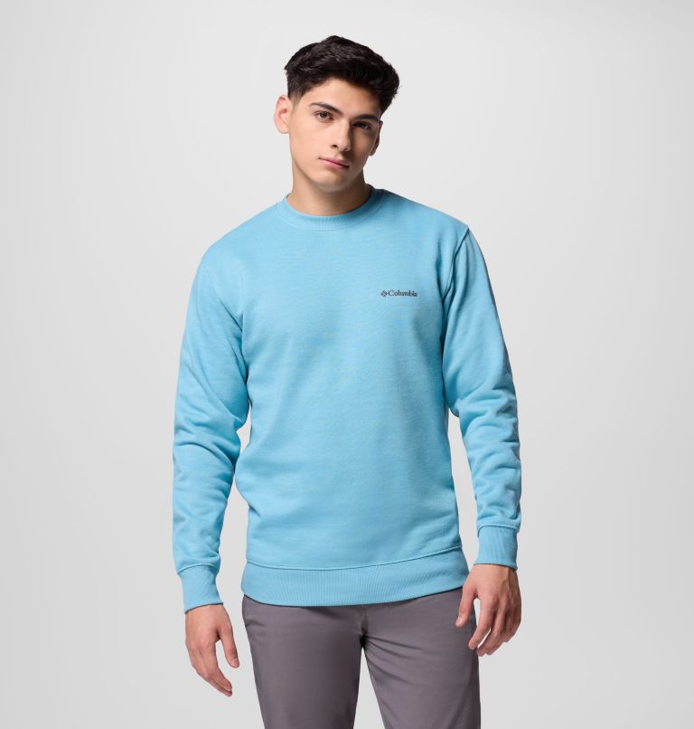 Men's Hart Mountain II Crew Sweatshirt, Color: Vintage Blue Heather, image 1