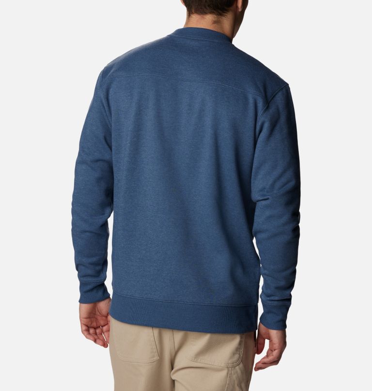 Men's Hart Mountain II Crew Sweatshirt, Color: Dark Mountain Heather, image 2