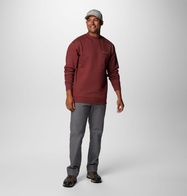 Men's Hart Mountain II Crew Sweatshirt, Color: Spice Heather, image 3