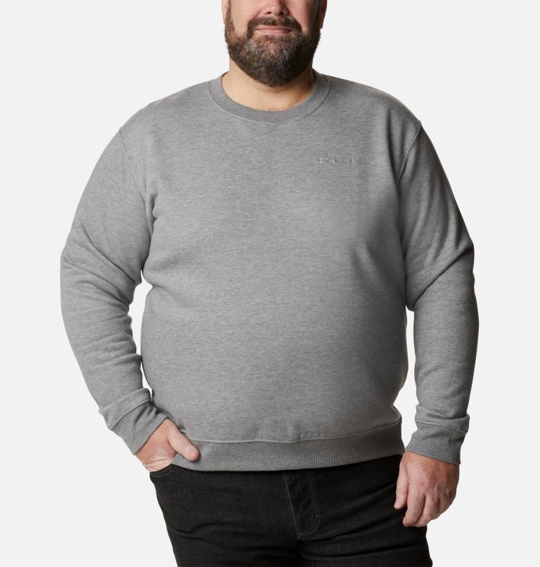 Men's Plain Crew Sweatshirt, Heather Grey