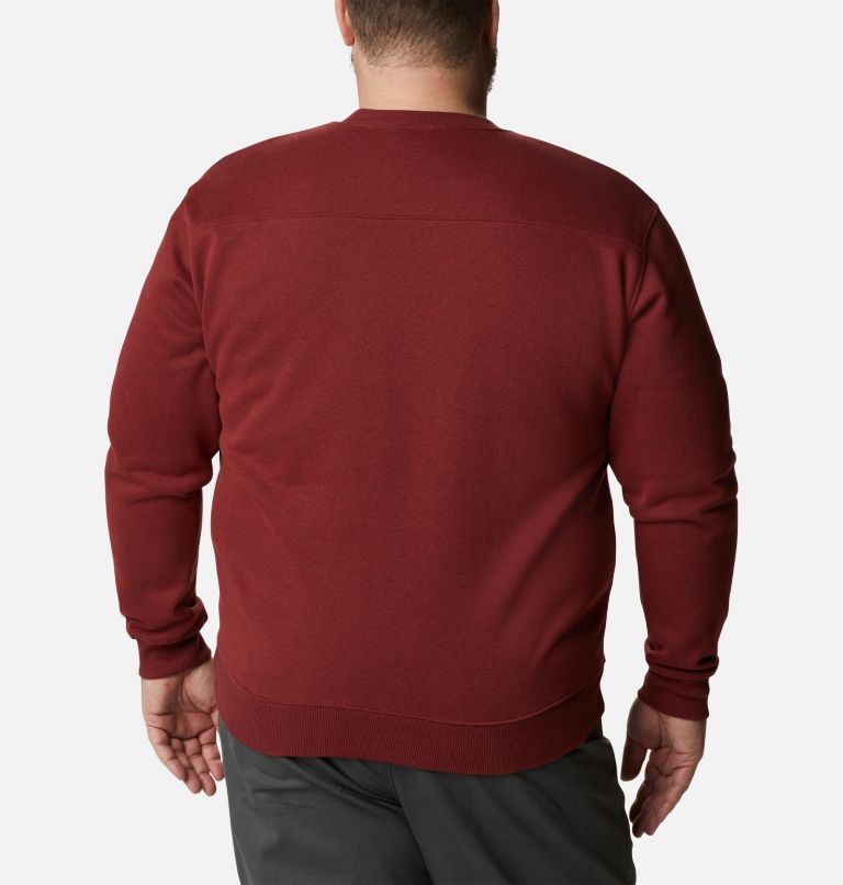 Chandail col rond chaud en laine polaire Hart Mountain II pour homme - Grandes tailles, Color: Red Jasper Heather, image 2