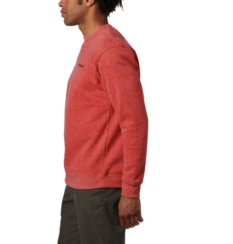 Chandail col rond chaud en laine polaire Hart Mountain II pour homme - Grandes tailles, Color: Red Jasper Heather, image 3