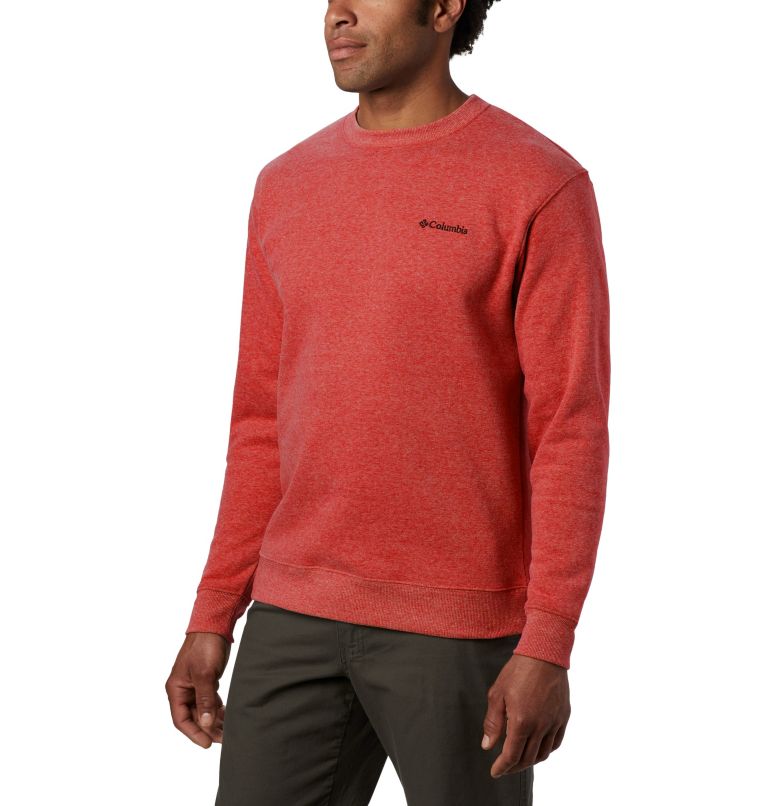Thumbnail: Men's Hart Mountain II Crew Sweatshirt - Tall, Color: Red Jasper Heather, image 1