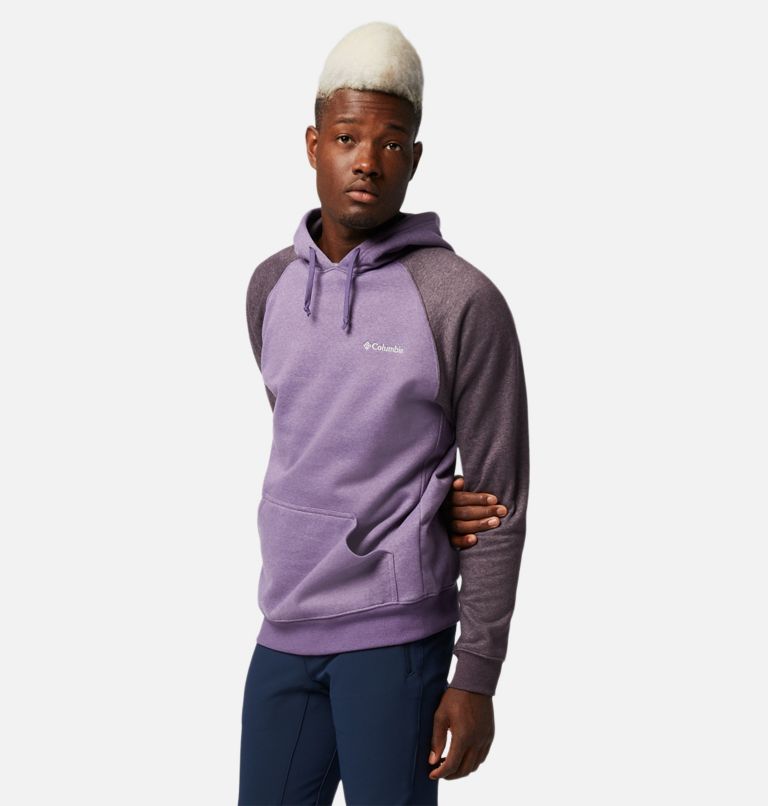 Men’s Hart Mountain II Hoodie, Color: Soft Purple, Dark Purple Heather, image 3