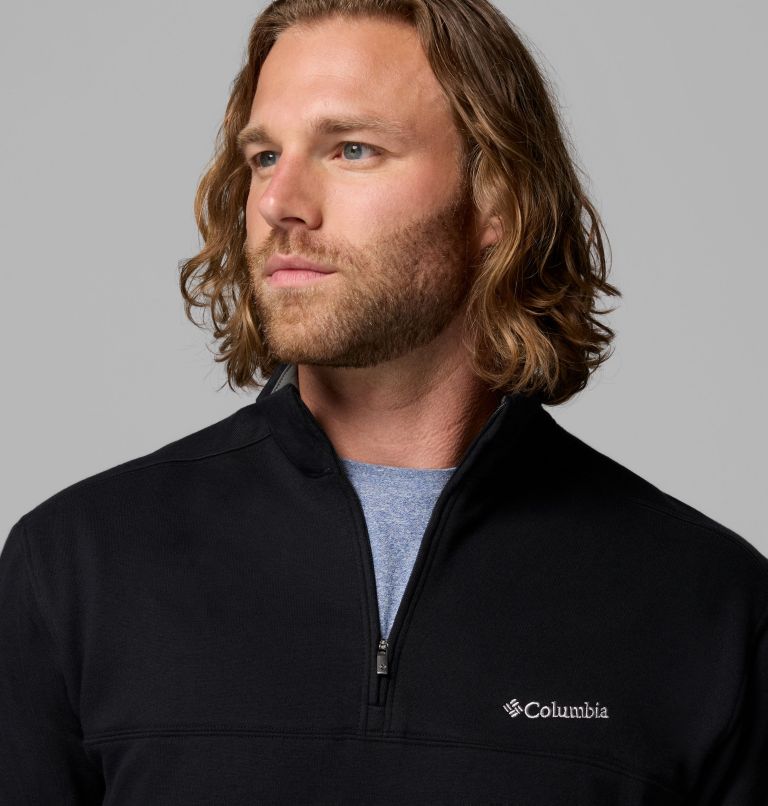 Chandail à demi-fermeture éclair Hart Mountain II pour homme, Color: Black Heather, image 5