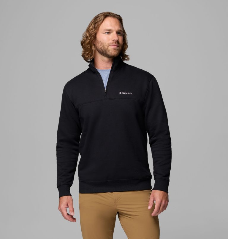 Chandail à demi-fermeture éclair Hart Mountain II pour homme, Color: Black Heather, image 1