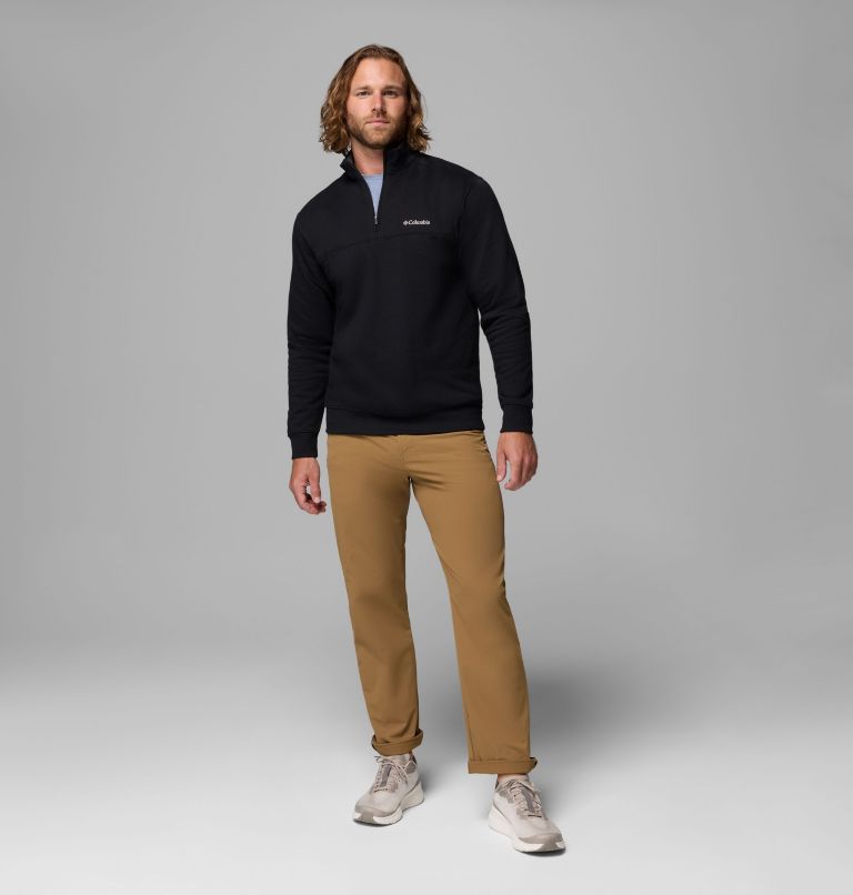 Chandail à demi-fermeture éclair Hart Mountain II pour homme, Color: Black Heather, image 2